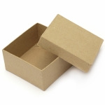 Кутия папие маше 10-12x5 см за декорация кафява асорти форми