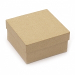 Кутия папие маше 10-12x5 см за декорация кафява асорти форми