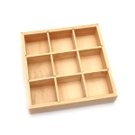 Органайзер дървен 173x173x35 мм девет разделения