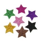 Брокатена звезда цвят микс фоам/EVA материал/ 32x2 м -10 броя