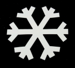 Снежинка бирен картон 96x1 мм -5 бр