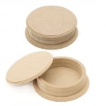 Кутия MDF за декорация кръг 25x25x7 см