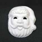 Бяла маска за декорация от пресован картон Дядо Коледа -210x230 мм