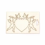 Ангели сърце и гълъби от бирен картон 100x70 мм