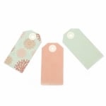 Комплект картонени тагове 3 дизайна Gift Tags 4x8 см -12 броя розова гама