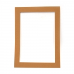 Единична рамка от картон 700 г/м2 за хартия А3 с външен размер 49x36.7 см цвят кафяв