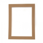 Единична рамка от картон 700 г/м2 за хартия А4 с външен размер 26.4x35 см цвят кафяв