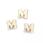 Букви от бирен картон 2 см шрифт 2 буква М -5 броя
