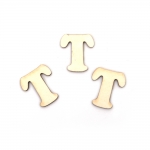Букви от бирен картон 2 см шрифт 2 буква Т -5 броя