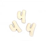 Букви от бирен картон 3 см шрифт 3 буква Ч -5 броя