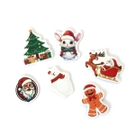 Самозалепващи коледни фигурки от фоам /EVA материал/ 32~54x32~50x2.5 мм ~13-15 броя