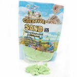 Цветен пясък за аранжиране и декорация цвят зелен - 500 грама