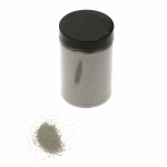 Стъклен пясък за декорация 0.2 мм 200 микрона цвят сребро ~380 грама