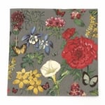 Салфетка за декупаж Ambiente 33x33 см трипластова Botanical florals grey-1 брой