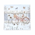 Салфетка за декупаж Ambiente 33x33 см трипластова Snowy Bicycle -1 брой