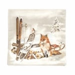 Салфетка за декупаж Ambiente 33x33 см трипластова Fox and Bird -1 брой