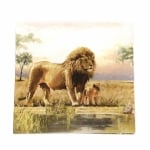 Салфетка за декупаж Ambiente 33x33 см трипластова LIONS -1 брой