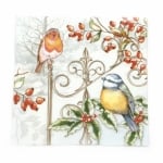 Салфетка за декупаж Ambiente 33x33 см трипластова Birds  Holly  -1 брой