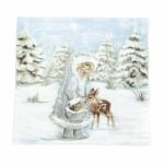 Салфетка за декупаж Ambiente 33x33 см трипластова FEEDING DEER -1 брой