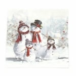 Салфетка за декупаж Ambiente 33x33 см трипластова Snowman with hat -1 брой