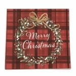 Салфетка за декупаж Ambiente 33x33 см трипластова christmas plaid red-1 брой