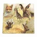 Салфетка за декупаж Ambiente 33x33 см трипластова Wild Animals Collage-1 брой