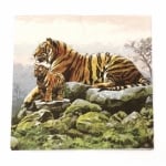 Салфетка за декупаж Ambiente 33x33 см трипластова Tigers-1 брой