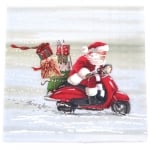 Салфетка за декупаж Ambiente 33x33 см трипластова Lightning fast santa -1 брой