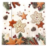 Салфетка за декупаж Ambiente 33x33 см трипластова Cookies stars -1 брой