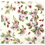 Салфетка за декупаж Ambiente 33x33 см трипластова Spring blossom white -1 брой