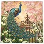 Салфетка за декупаж Ambiente 33x33 см трипластова Noble Peacock -1 брой