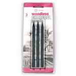 Комплект моливи от въглен без дърво charcoal pensils - 3 броя