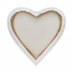 Грундирано платно сърце с подрамка MM Canvas Heart Shaped 40x40 см