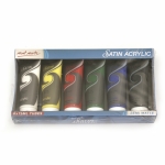 Комплект акрилна боя сатен полу-мат Mont Marte Satin Acrylic Semi Matte 6 цвята x 75 мл