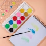 Комплект водни бои MM Watercolour Cake Set 13 цвята и четка с мек косъм