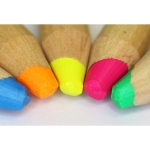 Комплект неонови моливи с острилка Jumbo Fluoro Mont Marte Jumbo Neon Pencils with Sharpener -6 бр