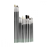 Комплект четки обли и плоски естествен косъм Mont Marte Studio Artist Brushes -15 броя