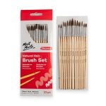 Комплект четки обли естествен косъм Mont Marte Natural Hair Round Brush -13 броя