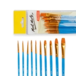 Комплект четки обли и плоски изкуствен косъм Mont Marte Assorted Brush Set -10 броя