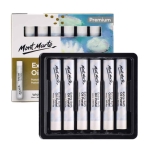 Маслени пастели меки Mont Marte Extra Soft Oil Pastels White бели 6 броя