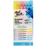 Комплект изтриваеми двувърхи маркери Mont Marte Erasable Dual End Markers Signature 6 броя