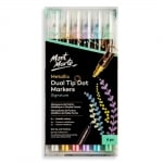 Комплект точкови маркери на водна основа с двоен връх металик MM Dot Markers Dual Tip Metallic 6 броя