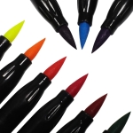 Комплект маркери с мек връх четка Mont Marte Colouring Brush Markers 12 броя