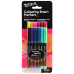 Комплект маркери с мек връх четка Mont Marte Colouring Brush Markers 12 броя