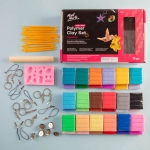 Комплект за работа с полимерна глина Mont Marte Make n Bake Polymer Clay Set 75 части