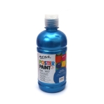 Боя темперна за плакати Mont Marte Poster Paint 500 мл - цвят Металик синьо ярко