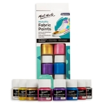 Комплект текстилни бои металик Mont Marte Metallic Fabric Paint Set 8 цвята x 20 мл