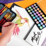 Комплект акварелни бои металик Mont Marte Metallic Watercolour Cake Set 37 броя