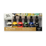 Комплект акрилно мастило Mont Marte Acrylic Ink 6 цвята x 20 мл