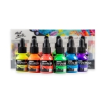 Комплект флуоро акрилно мастило Mont Marte Fluoro Acrylic Ink 6 цвята x 20 мл